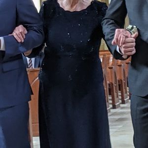 Navy blue Evening dress.